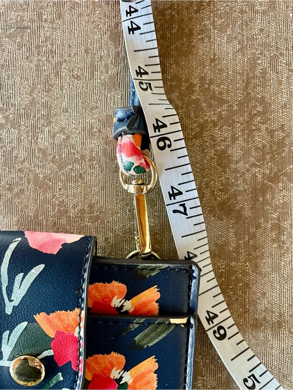 Nanette Lepore Navy Floral Crossbody Phone Pouch
